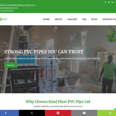 Kind Plast PVC Pipe Ltd Website Development – Modern Business Website Case Study